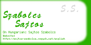 szabolcs sajtos business card